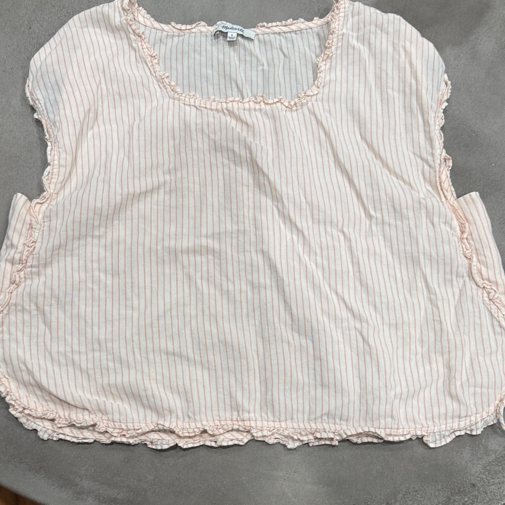 Madewell Pink Striped Blouse